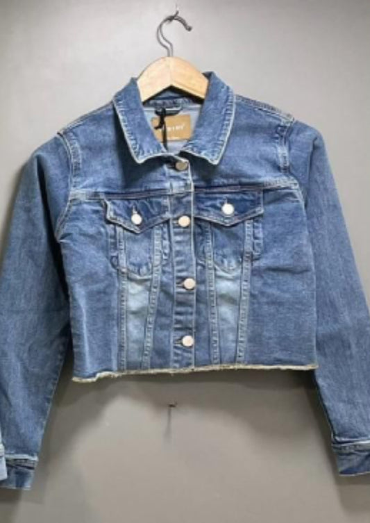 Denim crop jacket